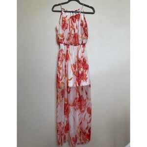 Enfocus Studio White, Red, Orange Floral Dress